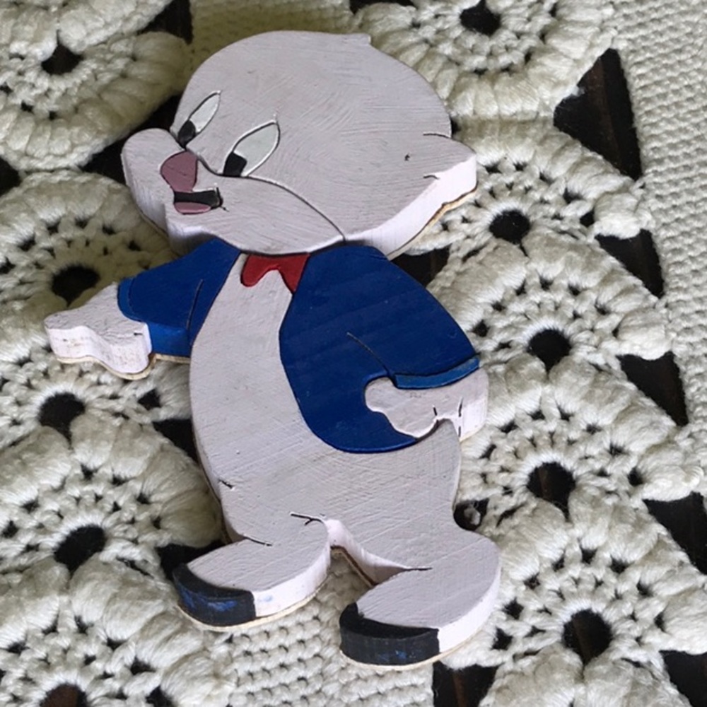 Looney Tunes Porky the Pig Woodwork Vintage Decor - Picture 4 of 10
